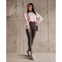 BLUZA DOUBLE SET BABY PINK