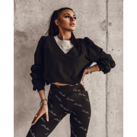 BLUZA DOUBLE SET BLACK