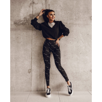 BLUZA DOUBLE SET BLACK