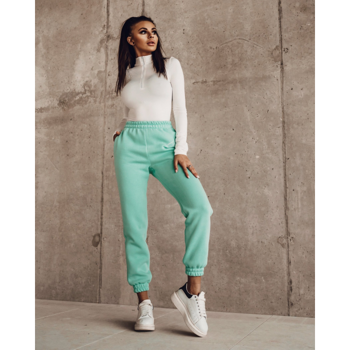 SPODNIE SPORTY LOOK MIĘTA