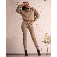 KOMPLET DRES SEQUIN STRIPE KHAKI