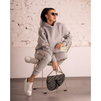 KOMPLET DRES SEQUIN STRIPES GRAY