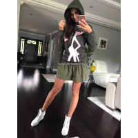 BLUZA Z KAPTUREM PANTERA KHAKI