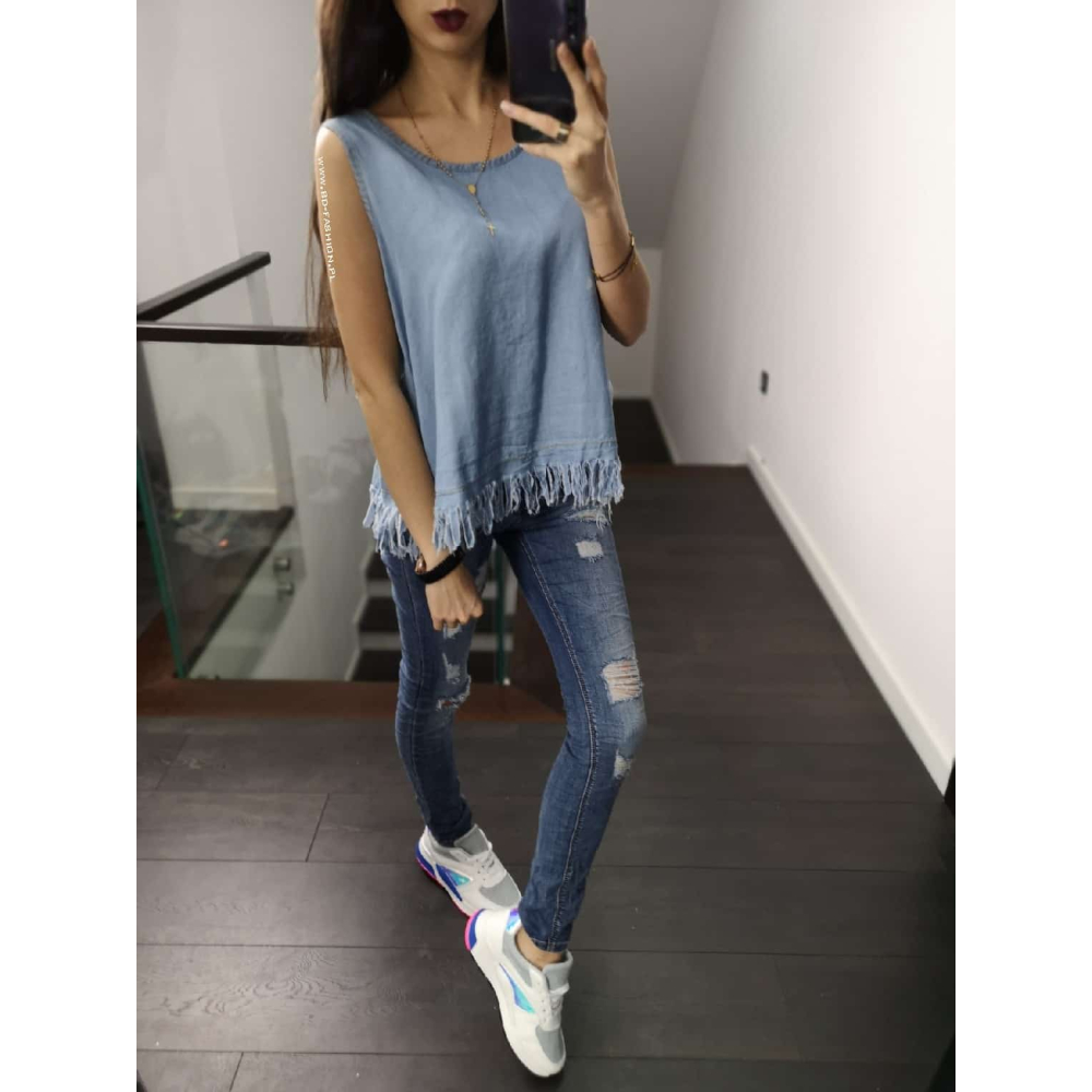 BLUZKA A LA JEANS BLUE