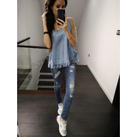 BLUZKA A LA JEANS BLUE