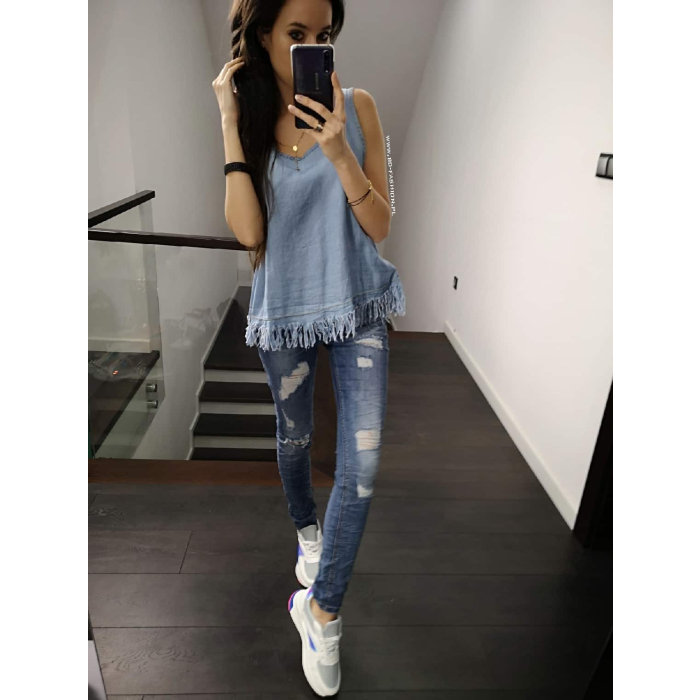 BLUZKA A LA JEANS BLUE