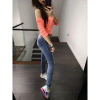 BLUZKA HISZPANKA PRĄŻEK EMILI NEON ORANGE