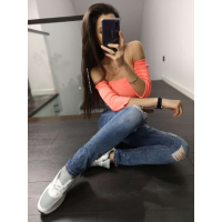 BLUZKA HISZPANKA PRĄŻEK EMILI NEON ORANGE