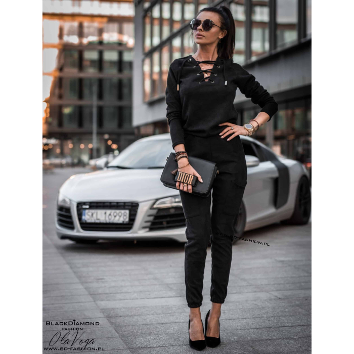 KOMBINEZON GOLD RING SPRING BLACK