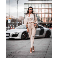 KOMBINEZON GOLD STRIP BEŻ