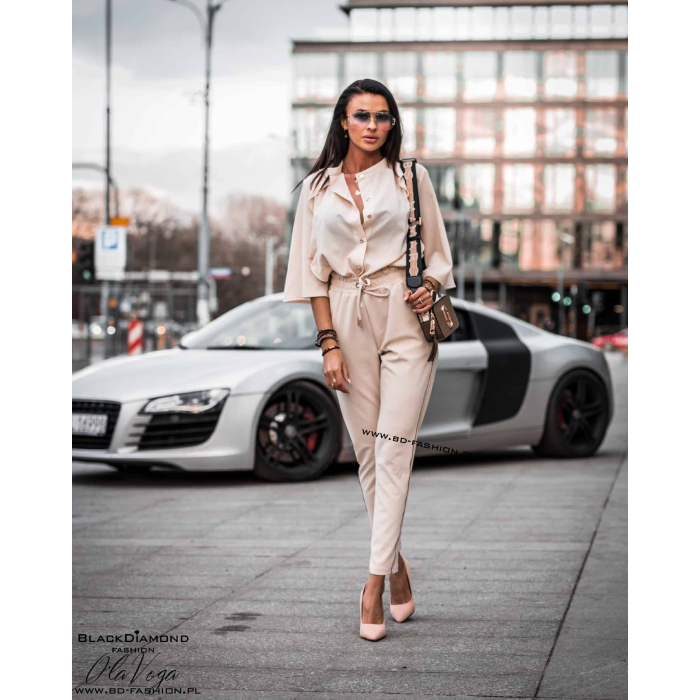 KOMBINEZON GOLD STRIP BEŻ
