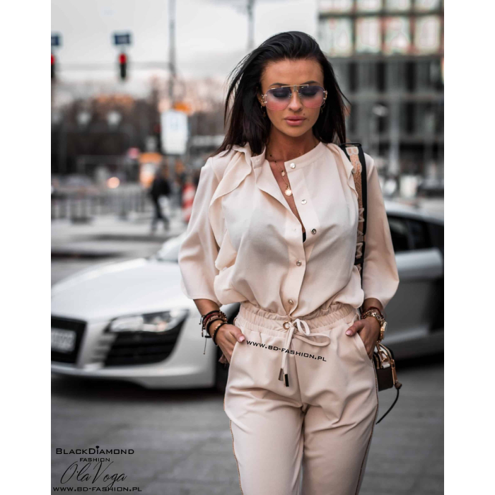 KOMBINEZON GOLD STRIP BEŻ