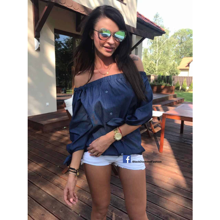 KOSZULA HISZPANKA CIEMNY JEANS