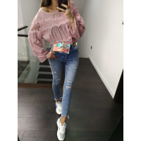 KOSZULA OVERSIZE FLOWER PINK