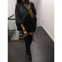 KOSZULA OVERSIZE STARS BLACK