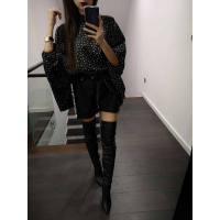 KOSZULA OVERSIZE STARS BLACK