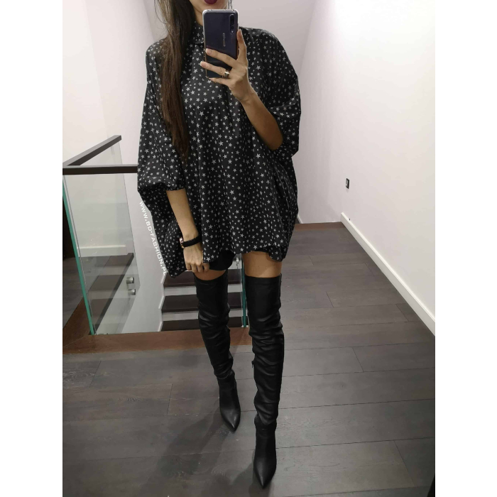 KOSZULA OVERSIZE STARS BLACK