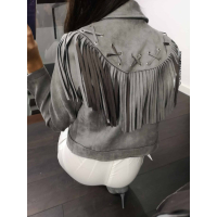 KURTKA RAMONESKA ZAMSZ GRAY