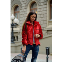 KURTKA VELVET JACKET RED