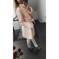 KURTKA PŁASZCZ PIKOWANY OLAVOGA LOVEIN BABY PINK