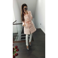 KURTKA PŁASZCZ PIKOWANY OLAVOGA LOVEIN BABY PINK