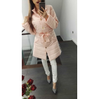 KURTKA PŁASZCZ PIKOWANY OLAVOGA LOVEIN BABY PINK