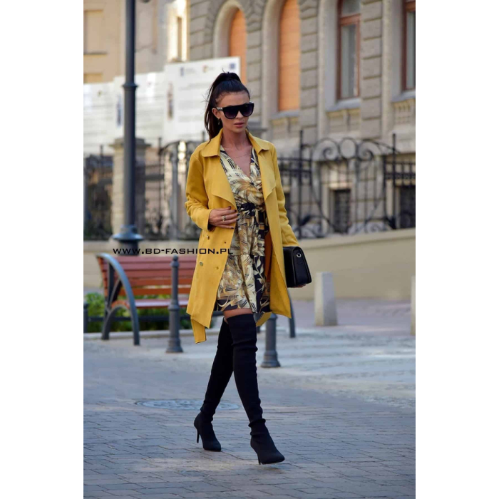 PŁASZCZ TRENCH COAT LONDON MUSTARD