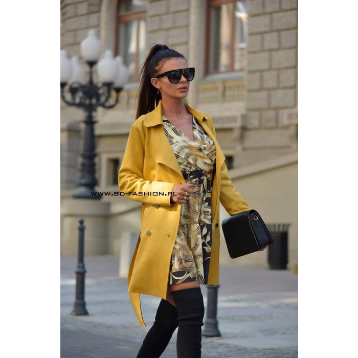 PŁASZCZ TRENCH COAT LONDON MUSTARD