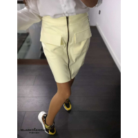 SPÓDNICA NATALY ZAMSZ YELLOW