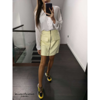 SPÓDNICA NATALY ZAMSZ YELLOW