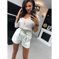 SPODENKI BLACK SHORT WHITE