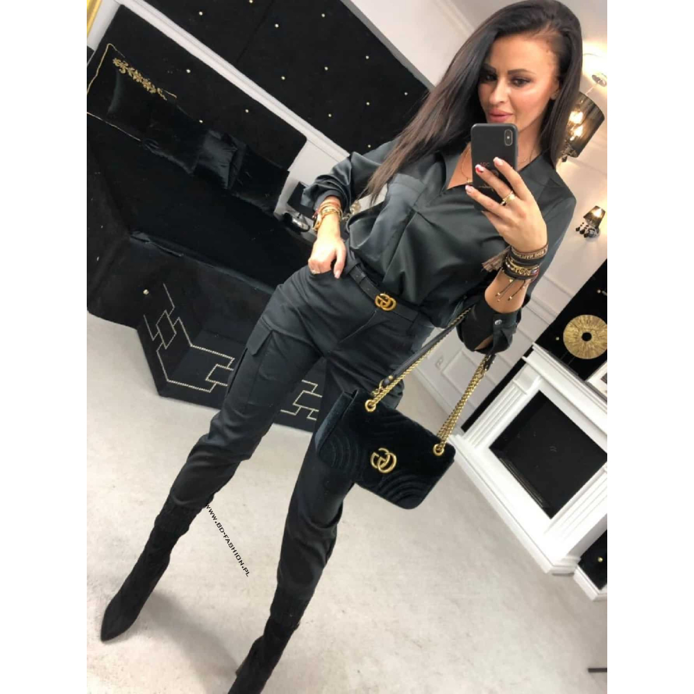 KOSZULA SATIN SPRING BLACK