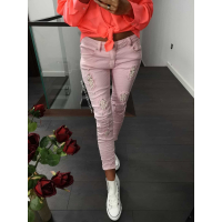 SPODNIE PERLS BABY PINK