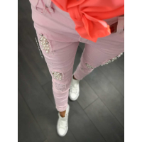 SPODNIE PERLS BABY PINK