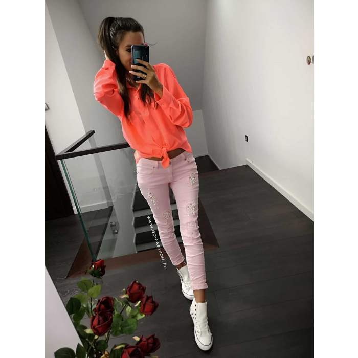 SPODNIE PERLS BABY PINK