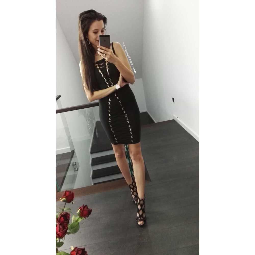 SUKIENKA BANDAGE BLACK