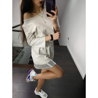 SUKIENKA COTTON GRAY