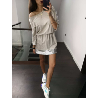 SUKIENKA COTTON GRAY