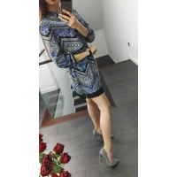 SUKIENKA GEOMETRIC BLUE