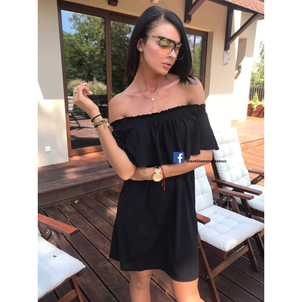 SUKIENKA HISZPANKA GUMKA BLACK
