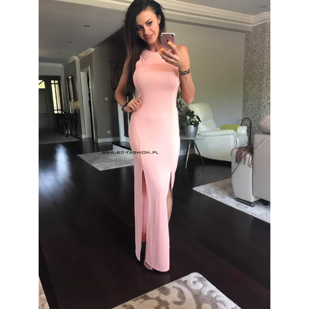 SUKIENKA MAXI DREES NEON ORANGE