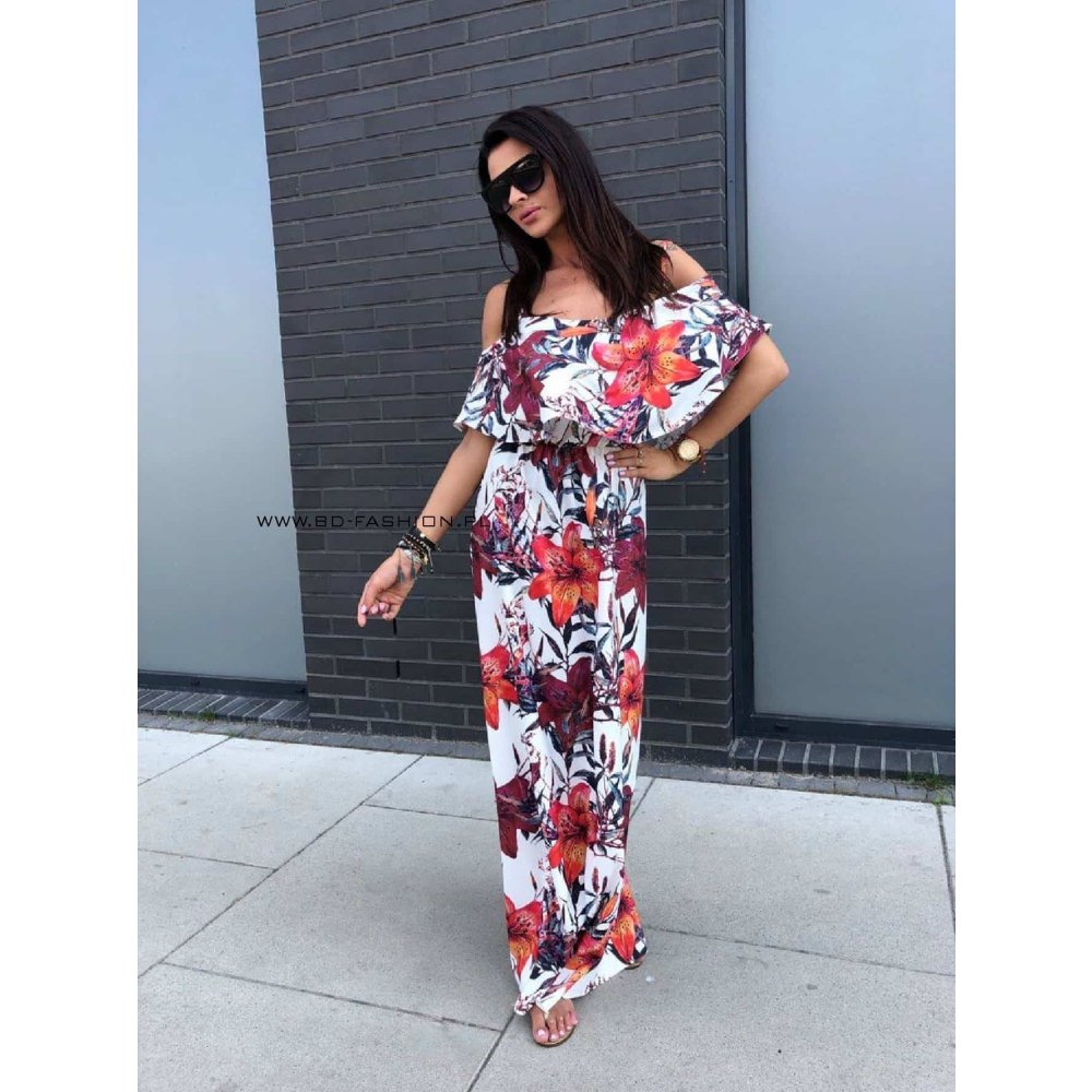 SUKIENKA MAXI STRAP FLOWER LILY