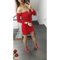 SUKIENKA SLIM SHORT RED