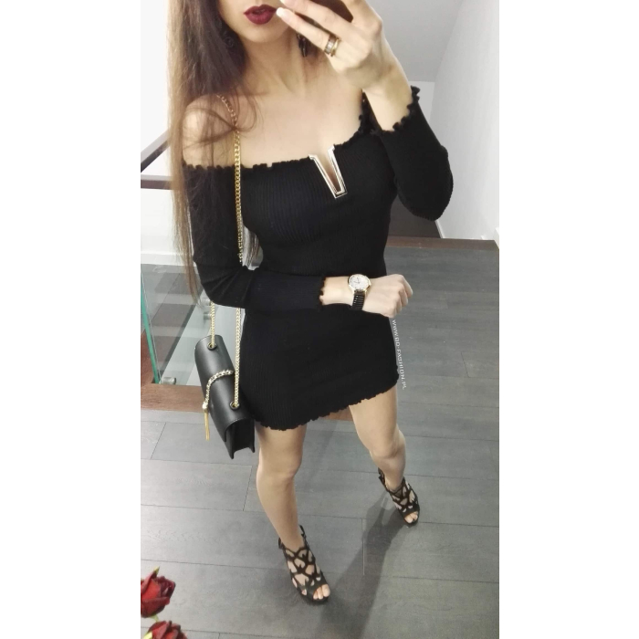 SUKIENKA SLIM SHORT BLACK