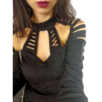 SUKIENKA SPIDER ZAMSZ BLACK