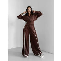 SPODNIE DRESOWE SZEROKIE OLAVOGA SILENT STORM PANTS BROWN