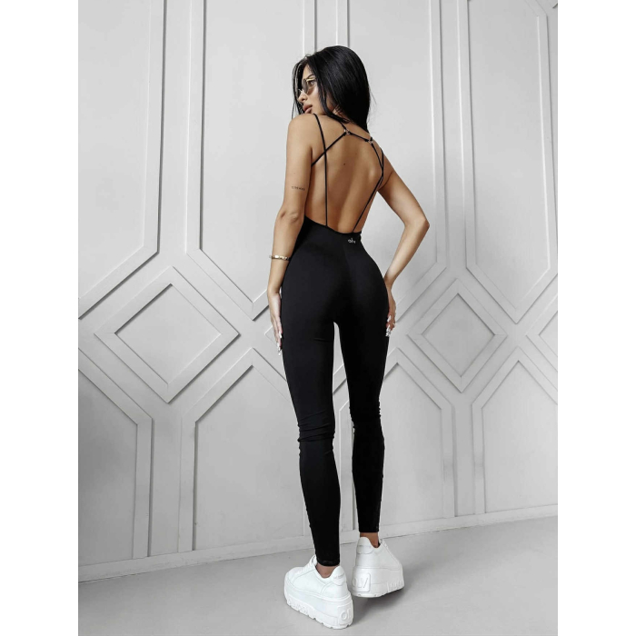 KOMBINEZON Z ODKRYTYMI PLECAMI OLAVOGA FIRESIDE BLACK